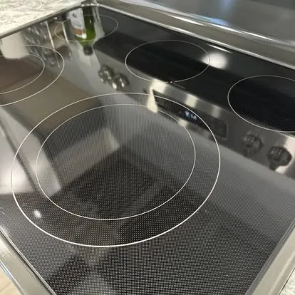 Stovetop after professional cleaning